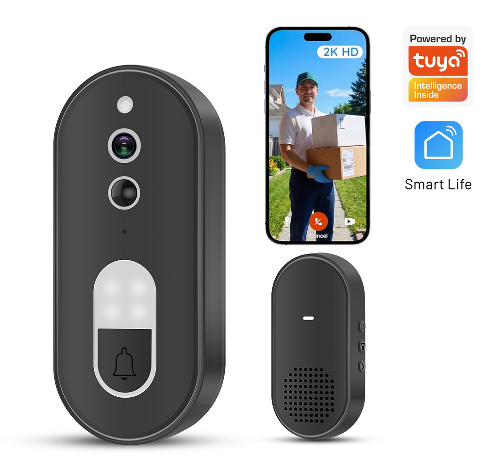 Home Security Lidar - Videoportero Inalámbrico WiFi Tuya 1080P HD,