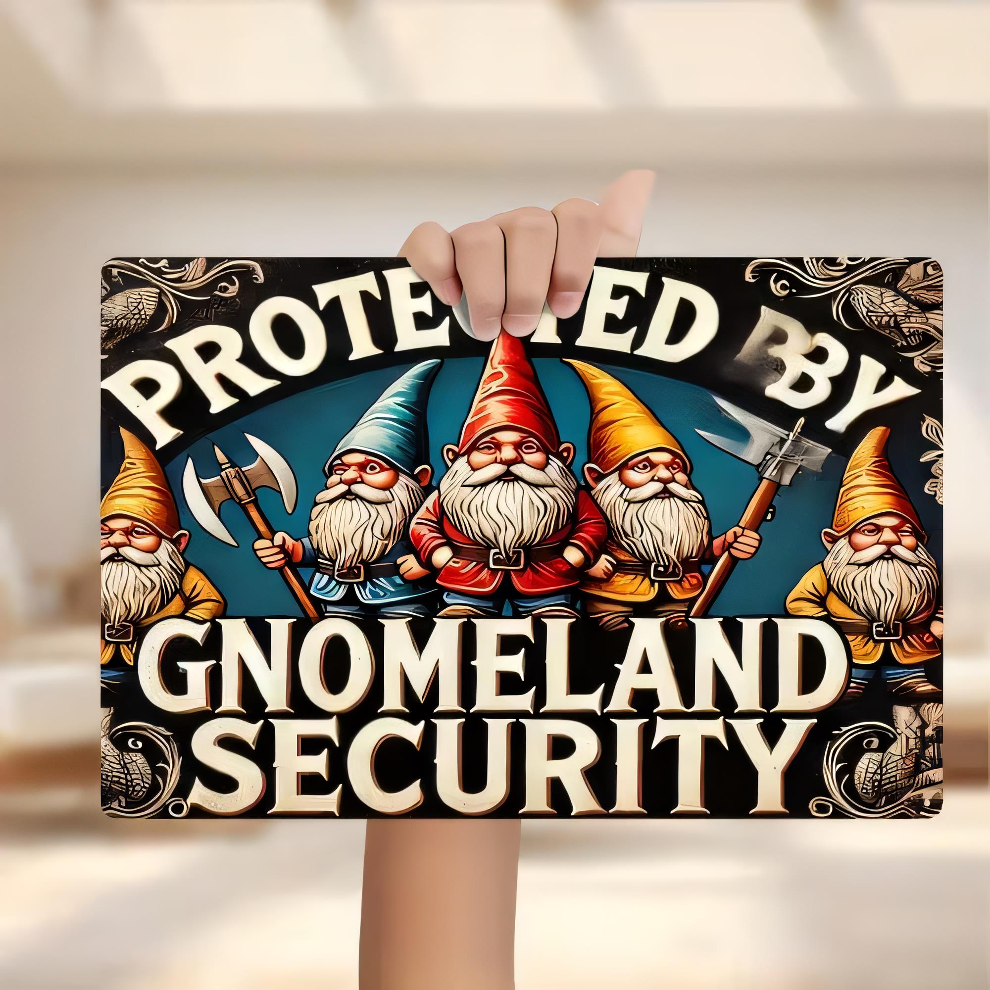 Home Security Bars - Letrero de metal, protegido por la
