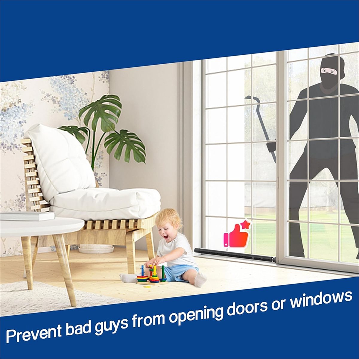 Home Security Bars - Barra de Seguridad para Puerta Corredera