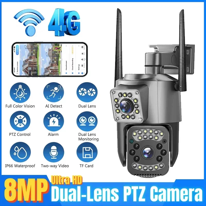 Home Security Kamera - Cámara IP WIFI de 8MP, 4K,