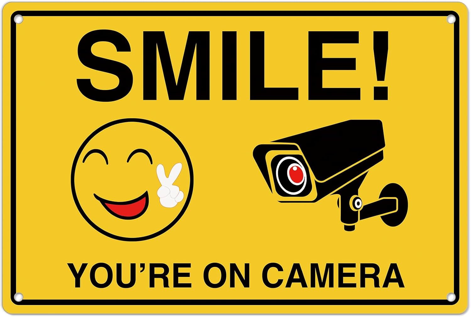 Home Security Video Cameras - Smile Youre On Letreros de cámara;