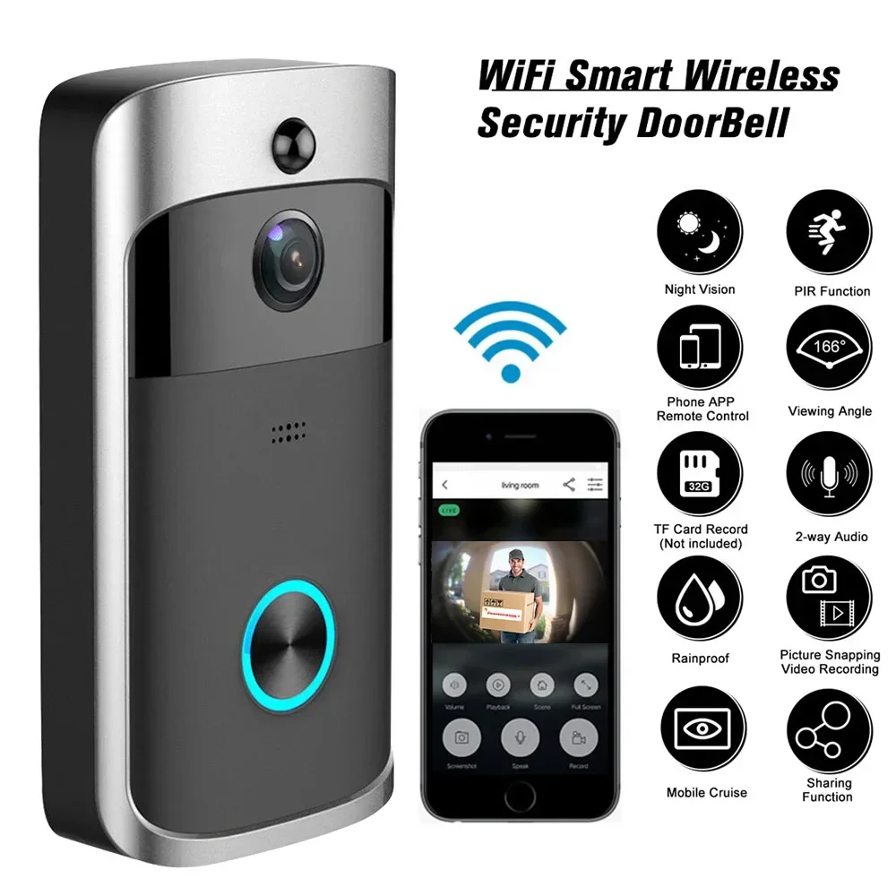 Home Security Lidar - Timbre inalámbrico WIFI para el hogar,