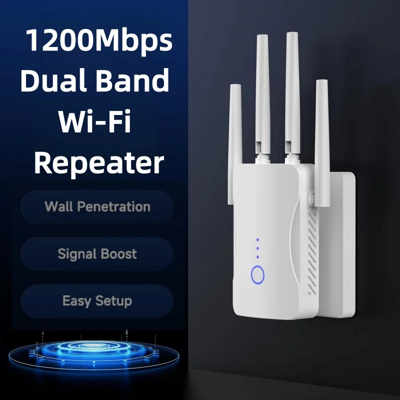 Home Security Wireless - Repetidor WiFi de Doble Banda 2.4G/5GHz,