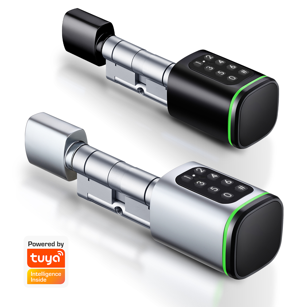 Home Security Key - Cerradura de cilindro inteligente Tuya, 60-90mm,