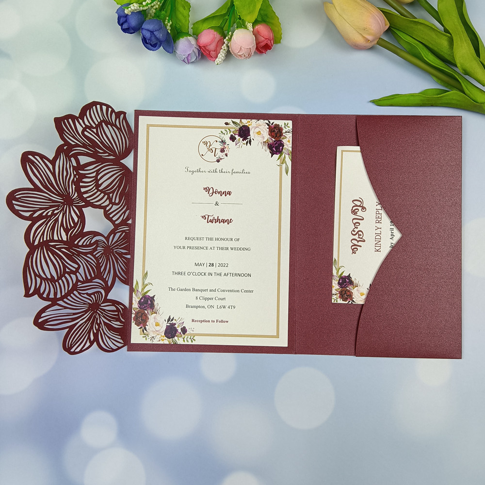 1 invitación de boda plegable  - Home Security Laser reseña y precio