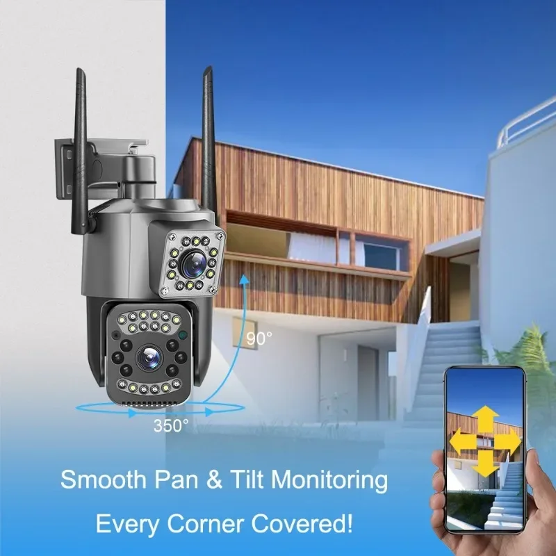 Cámara IP WIFI de 8MP, 4K, PTZ - Home Security Kamera reseña y precio