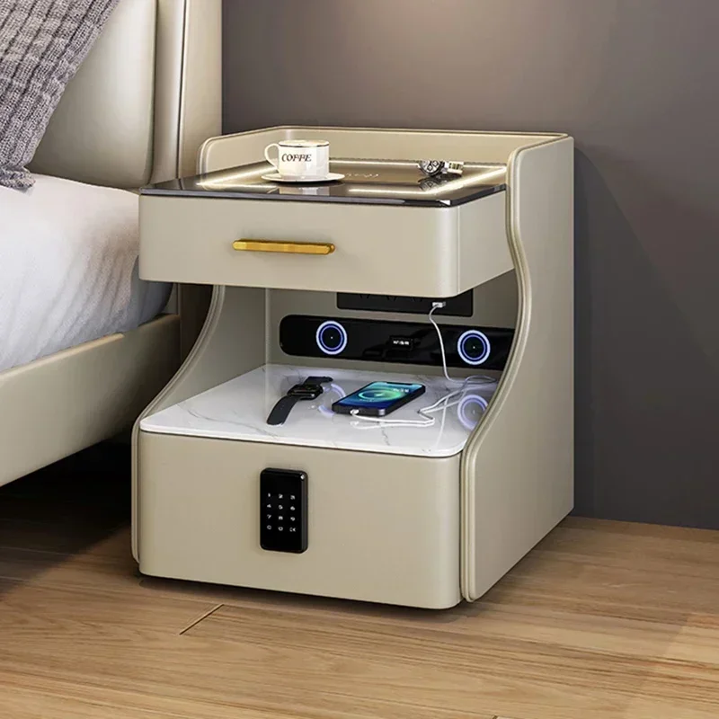 Mesita de Noche Cómoda con Caj - Home Security Of America reseña y precio