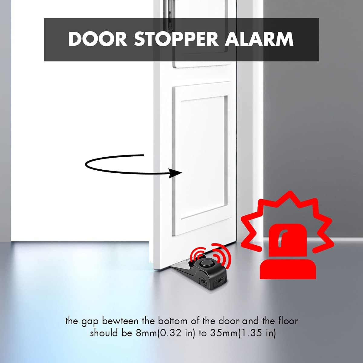Alarma de tope de puerta, tope - Home Security For Apartments reseña y precio
