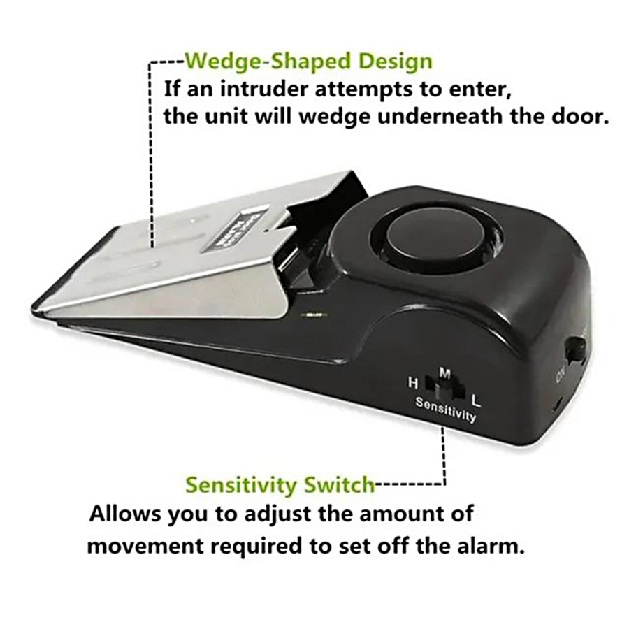 Alarma de tope de puerta, tope - Home Security For Apartments reseña y precio