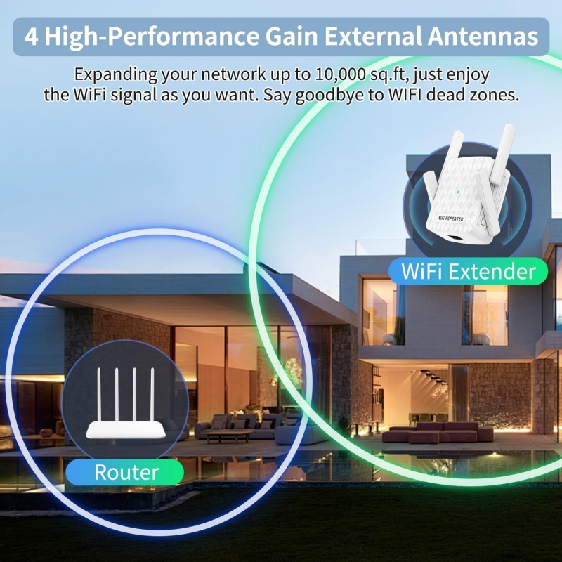 Extensor Wifi inalámbrico de 1 - Home Security Wireless reseña y precio