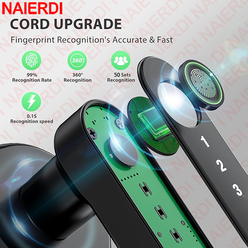 NAIERDI cerradura de puerta in - Home Security For Apartments reseña y precio
