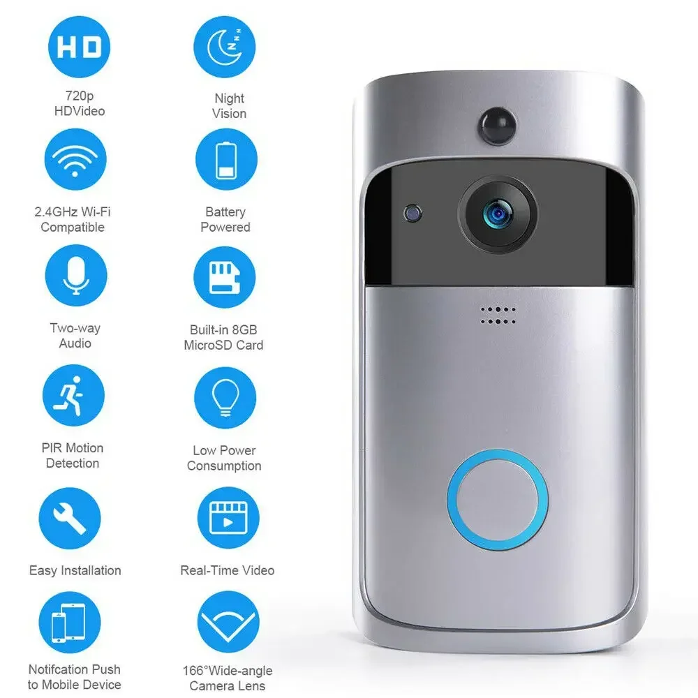 Timbre inalámbrico WIFI para e - Home Security Lidar reseña y precio