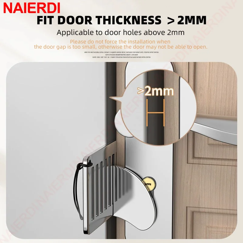 NAIERDI Cerradura de puerta po - Home Security For Apartments reseña y precio