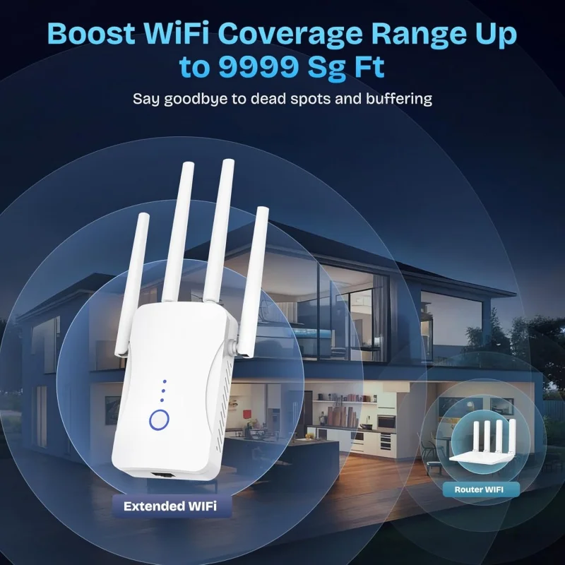 Repetidor WiFi de Doble Banda  - Home Security Wireless reseña y precio