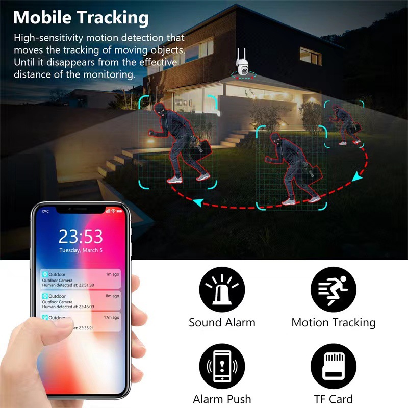 Cámara IP inteligente 5G, cáma - Home Security Kamera reseña y precio