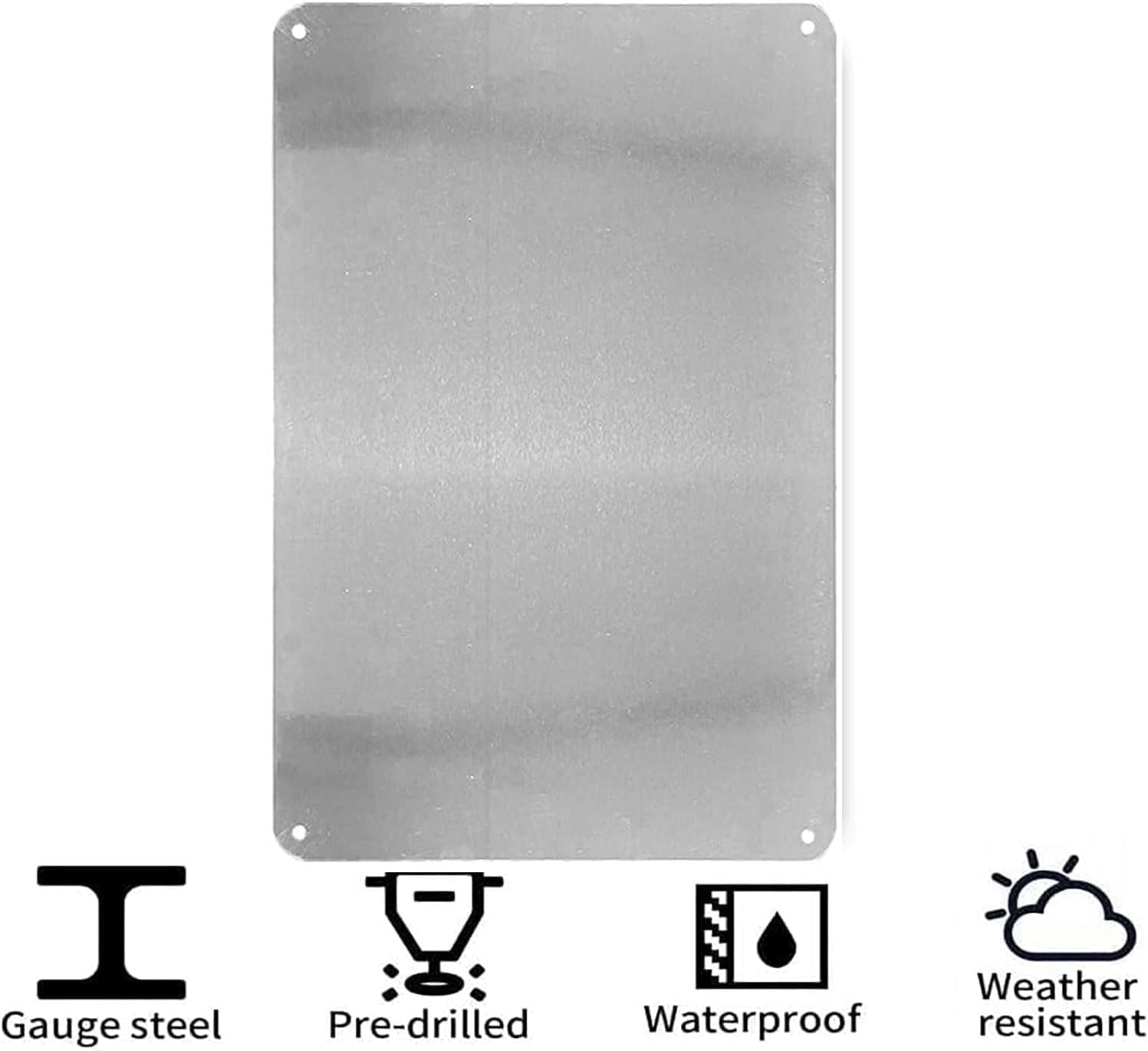 Letrero vertical de metal con  - Home Security Bars reseña y precio